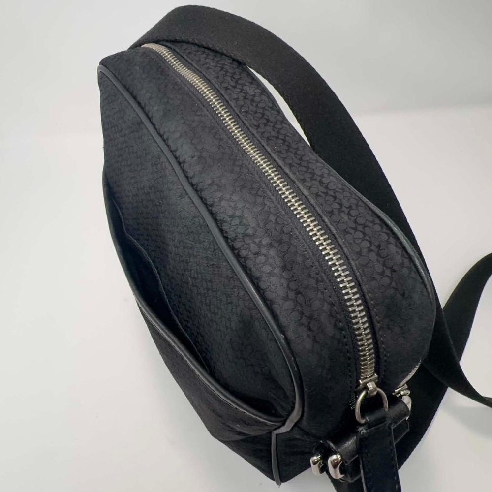 Coach E35-5058 Black Signature Jacquard Flight Bag Crossbody Messenger Y2K - Picture 10 of 15